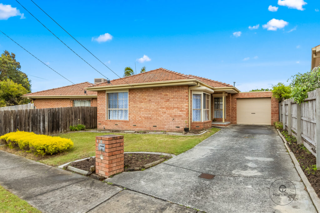 Front view house for rent 25 McKeon Circuit Dandenong North VIC with driveway and garage
