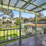 Rear balcony overlooking backyard garden – Camberwell family home