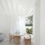 Open-plan dining area with high ceilings and natural light in house for rent Elwood VIC