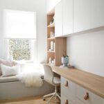 Built-in study desk and window seat at 9 Manton Street Richmond Melbourne home office space